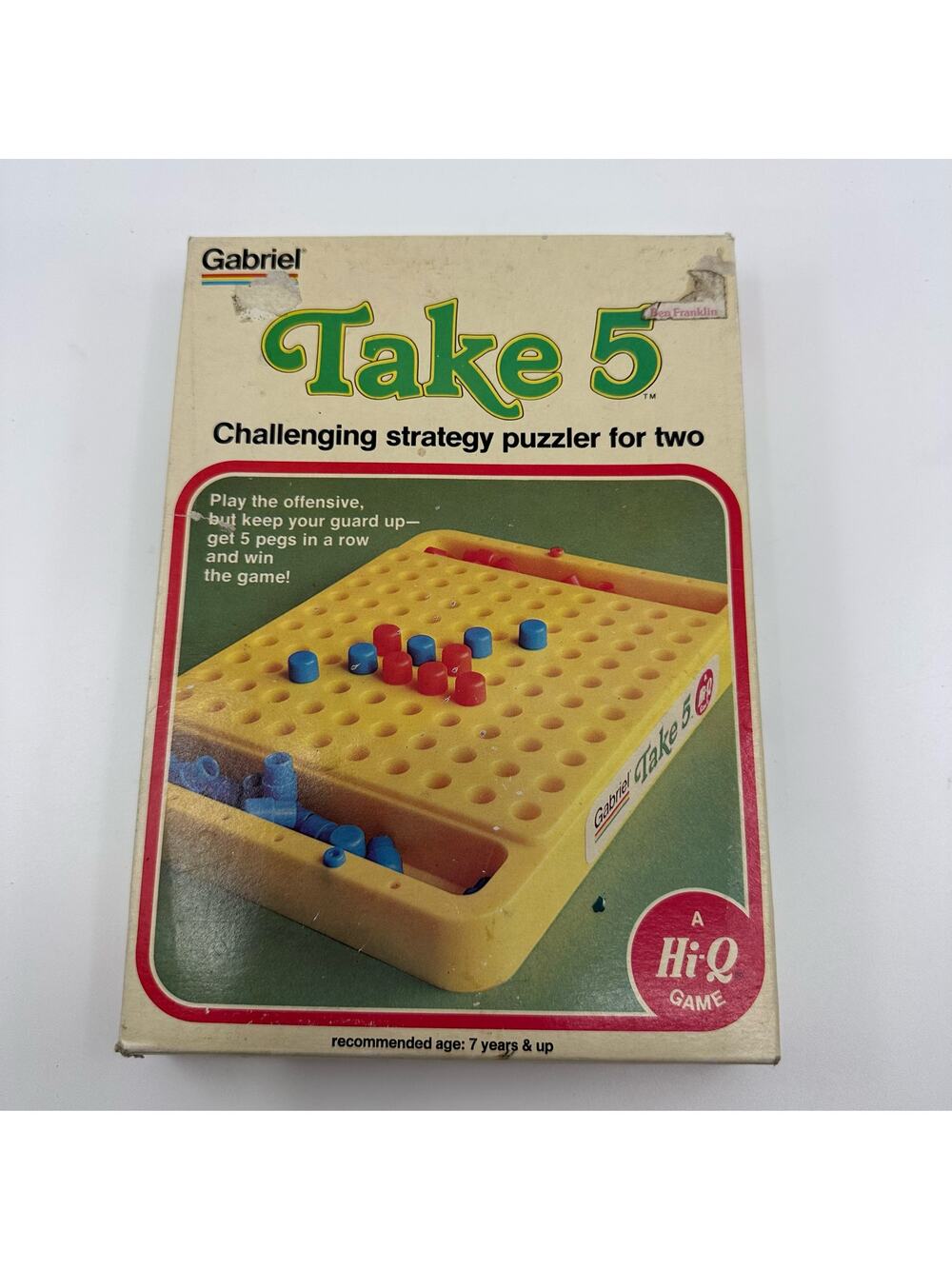 Gabriel Vintage Take 5 Challenging Strategy Peg Game "A High Q Game" 7+ Age